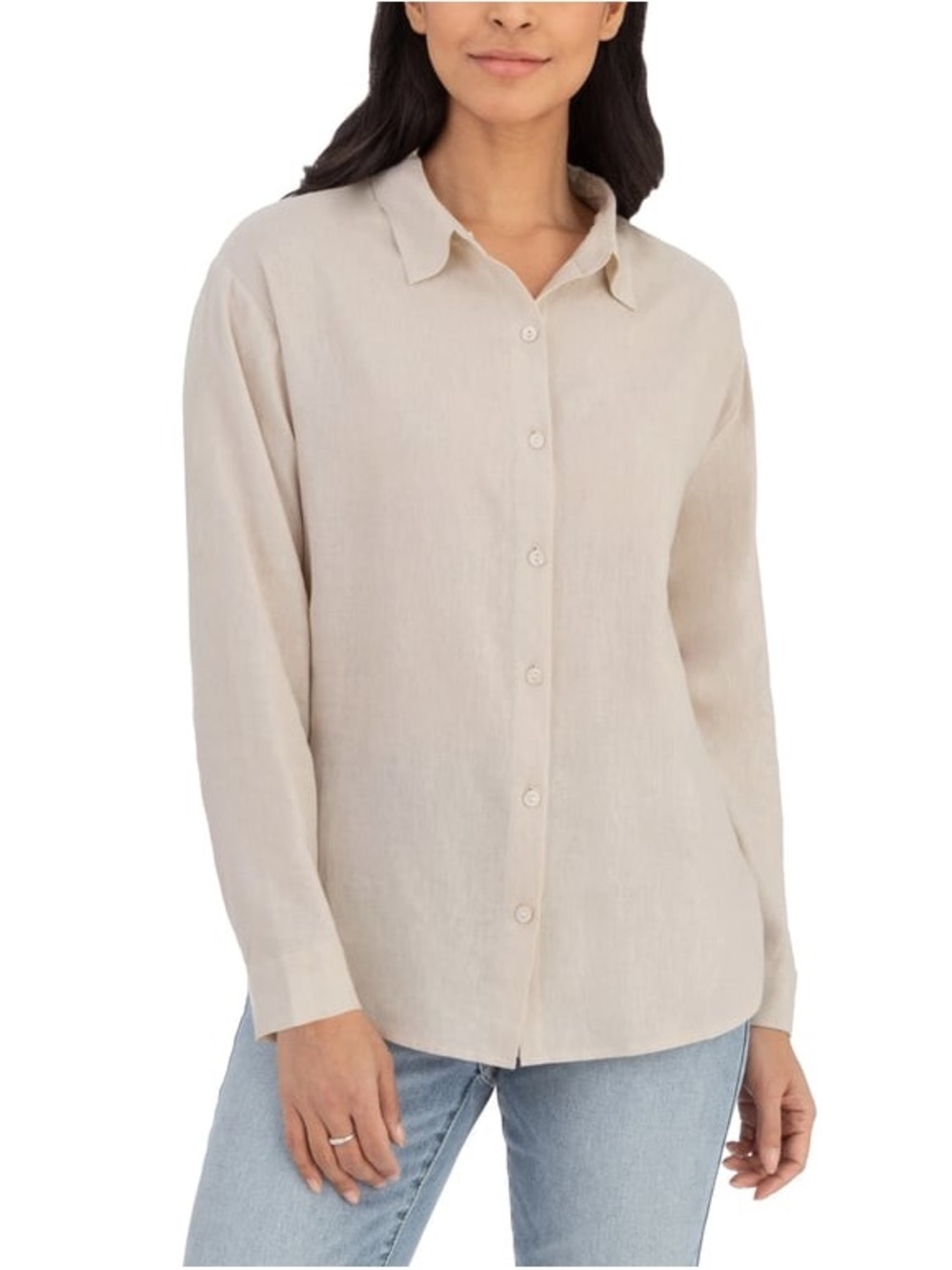 BLANKNYC Women's Linen Blend Button-Up Shirt